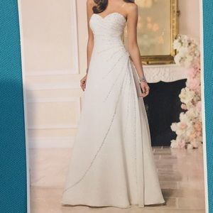 Stella York lace up off white wedding dress
